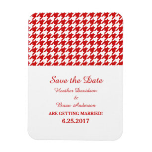 Imán Houndstoth Save the Date Magnet, rojo