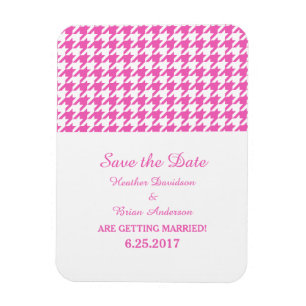 Imán Houndstoth Save the Date Magnet, rosa