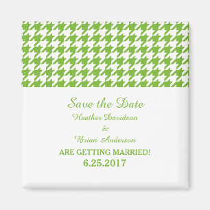 Imán Houndstoth Save the Date Magnet, Verde