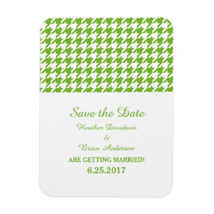 Imán Houndstoth Save the Date Magnet, Verde