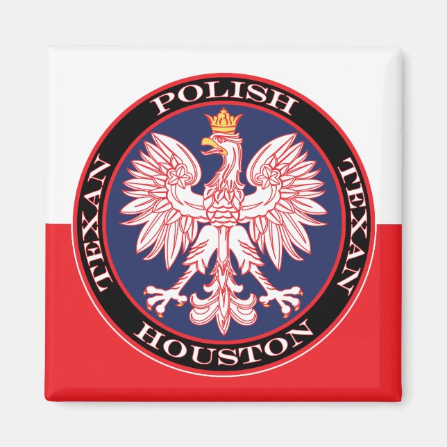 Imán Houston Round Chinese Texan (Frente)