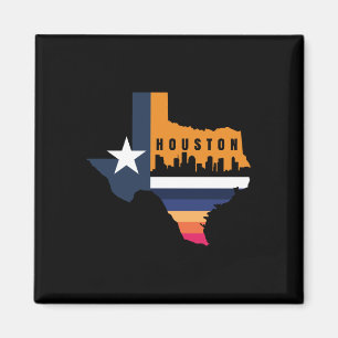 Imán Houston Texas America Gift Pegatina De Ee.Uu.