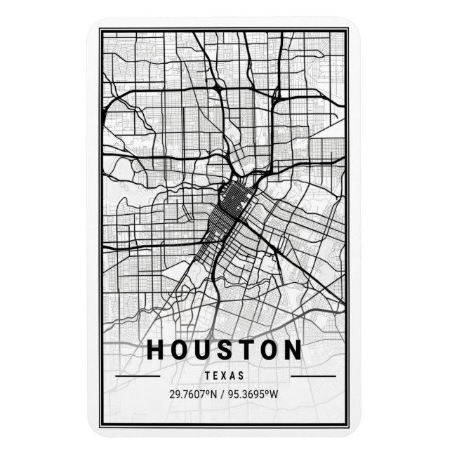 Imán Houston Texas USA City Travel City Map (Vertical)
