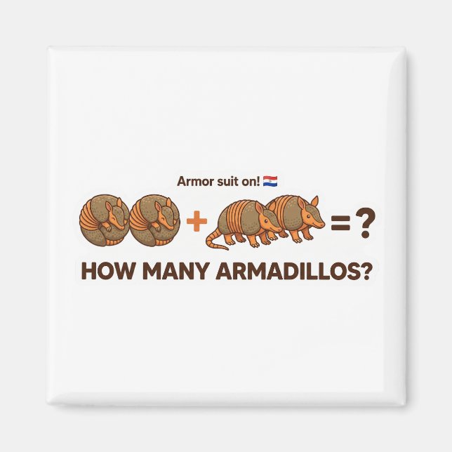 Imán How Many Armadillos? Animal World Quest for Toddle (Frente)