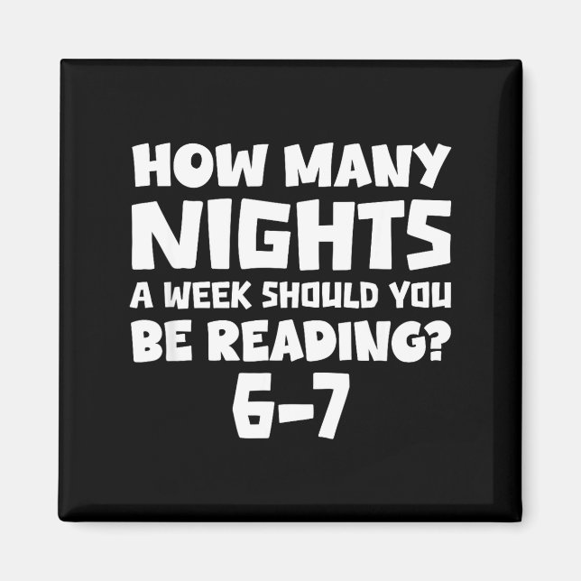 Imán How Many Nights A Week Should You Be Reading 6-7 B (Frente)