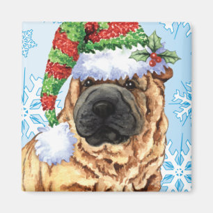 Imán Howliday feliz Shar-Pei