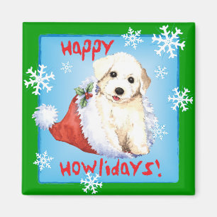 Imán Howlidays feliz Bichon