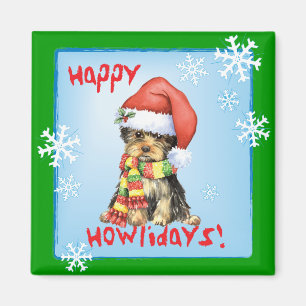Imán Howlidays feliz Yorkie
