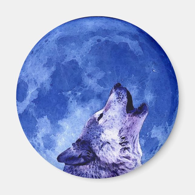 Imán Howling Wolf en la luna (Frente)