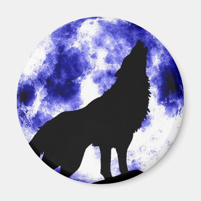 Imán Howling Wolf en la luna (Frente)