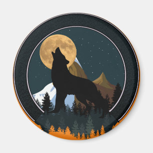 Imán Howling Wolf Full Moon