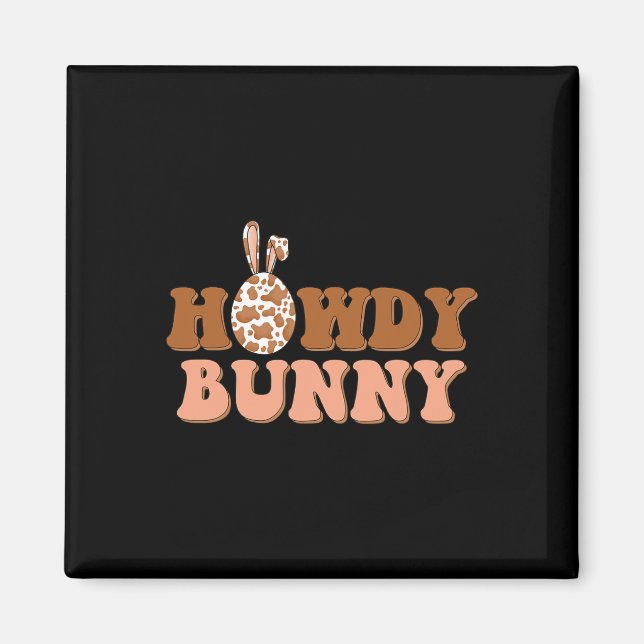Imán Howny Bunny Easter Country Western (Frente)