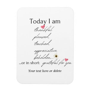 Imán Hoy estoy agradecido por el personalizable inspira