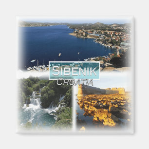 Imán HR0036 Europa, Croacia, Sibenik, nevera