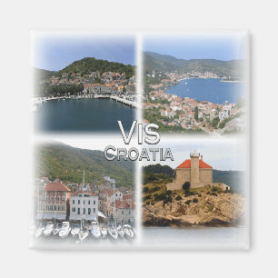Imán HR0037 Europa, Croacia, Vis, nevera