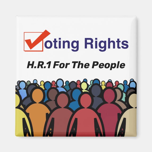Imán HR1 Ley de derechos de voto para el pueblo (Frente)