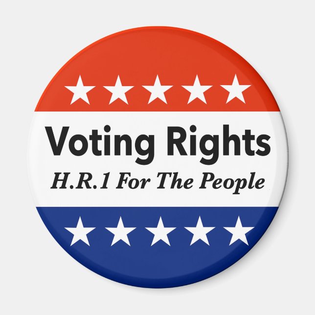 Imán HR1 Ley de derechos de voto para el pueblo (Frente)