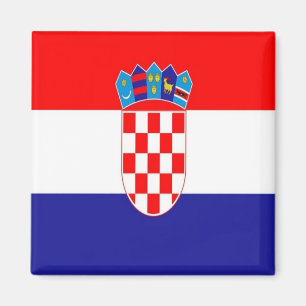 Imán HR - Croacia - Bandera