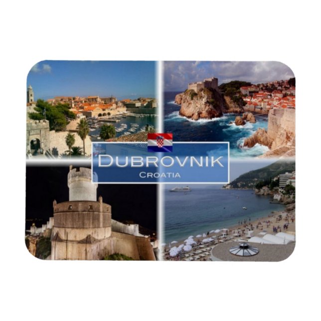 Imán HR Croacia - Dubrovnik - (Horizontal)