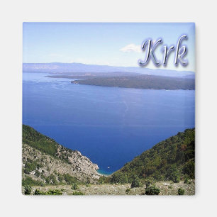 Imán HR - Croacia - Krk con Cres