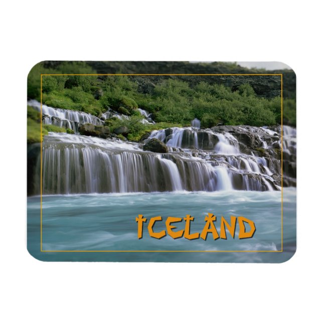 Imán Hraunfossar Falls Islandia (Horizontal)