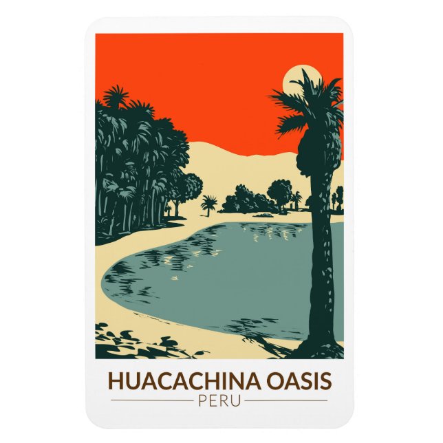 Imán Huacachina Perú Vintage (Vertical)