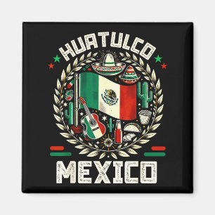 Imán Huatulco recuerdo México bandera cinco de mayo