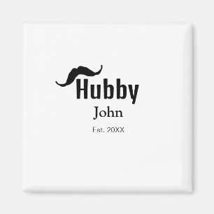 Imán Hubby marido agregar nombre fecha año bigote simpl