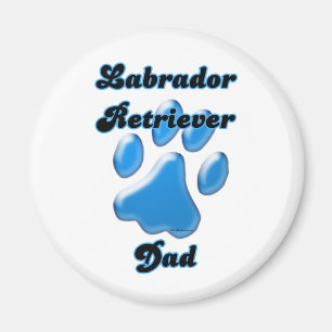 Imán Huella azul para el recuperador de Labrador Dad -