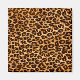 Imán Huella de leopardo, huella de chita, rosa, niña