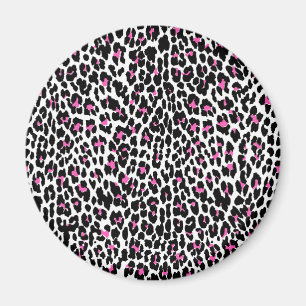 Imán huella de leopardo rosa