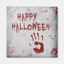 Imán Huella de Mano Sangrienta de Halloween