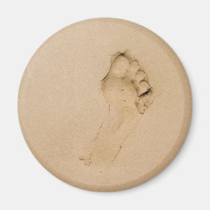 Imán Huella en la playa