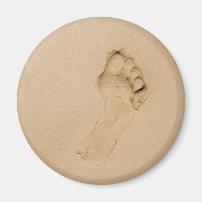 Imán Huella en la playa (Frente)