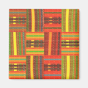 Imán huella kente africana