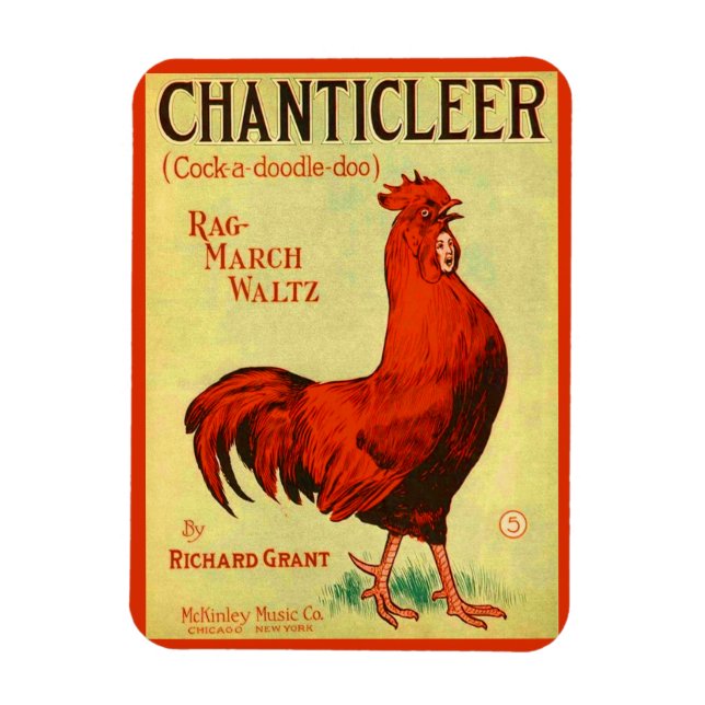 Imán Huella musical de Chanticleer 1910 (Vertical)
