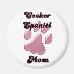 Imán Huella rosa de la mamá Cocker Spaniel - Magnet