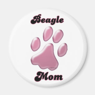 Imán Huella rosada Beagle Mom - Magnet