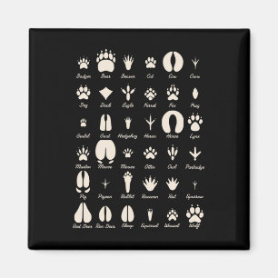 Imán Huellas De Animales Animales Comunes Y Huellas De