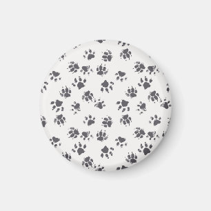 Imán Huellas de trazo: Perro Monocromo sin soldadura.