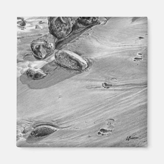 Imán Huellas en la arena (Frente)