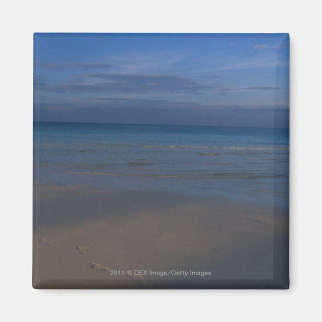 Imán Huellas en la playa (Frente)