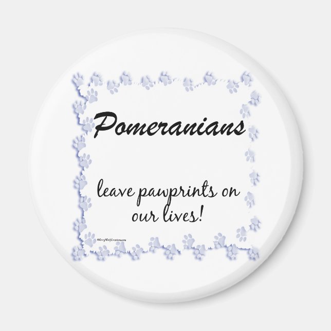 Imán Huellas pomeranas - Personalizadas (Frente)