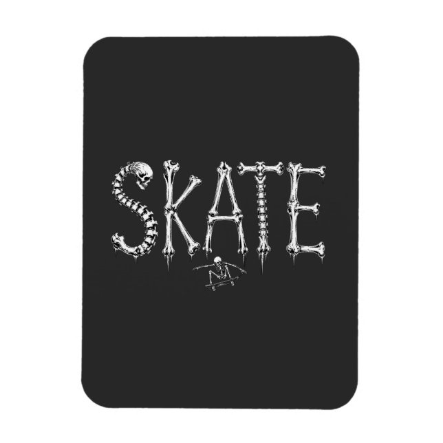 Imán Huesos de patineta esqueleto (Vertical)