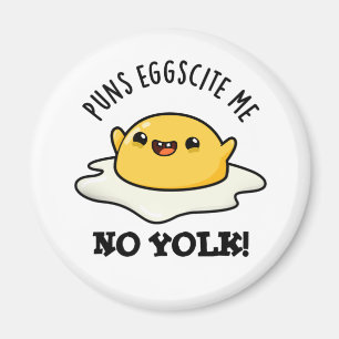 Imán Huevo-citarme No Yolk Gracioso Huevo Pun