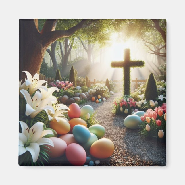 Imán Huevo cruzado/de Pascua/Lilly (Frente)