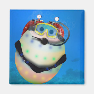 Imán Huevo de Pascua de Buceo Scuba