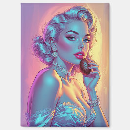 Imán Huevo de Pascua de Chocolate con Pin Up