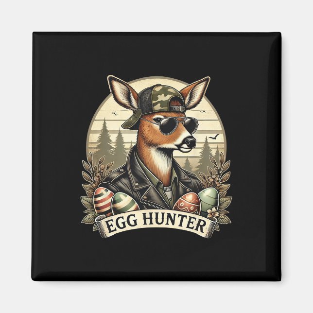 Imán Huevo Hunter Deer Buck Byckward Cap Deer Huning Ea (Frente)