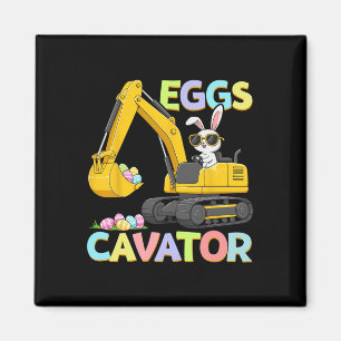 Imán Huevos Cavator Conejo de Pascua Excavadora Funny R